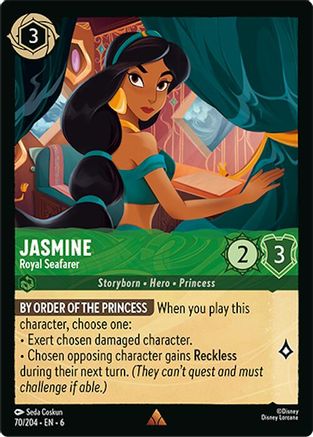 Lorcana - Jasmine (Royal Seafarer) - 70/204 - Rare - Azurite Sea - Top CollectiblesCollectible CardsLorcana
