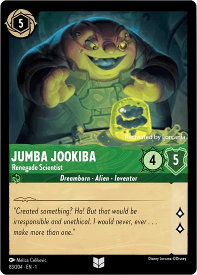 Lorcana - Jumba Jookiba (Renegade Scientist) - 83/204 - Uncommon - The First Chapter - Top CollectiblesCollectible CardsLorcana