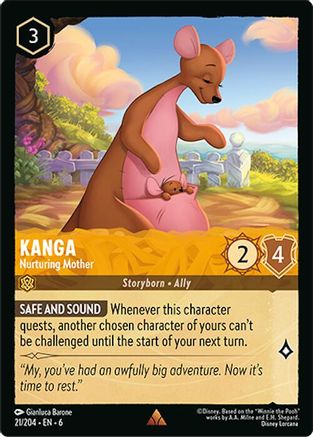 Lorcana - Kanga (Nurturing Mother) - 21/204 - Rare - Azurite Sea - Top CollectiblesCollectible CardsLorcana