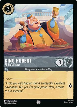 Lorcana - King Hubert (Phillip's Father) - 179/204 - Common - Azurite Sea - Top CollectiblesCollectible CardsLorcana