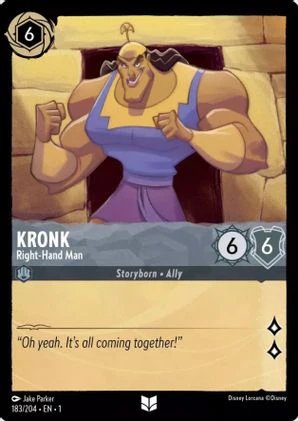 Lorcana - Kronk (Right - Hand Man) - 183/204 - Uncommon - The First Chapter - Top CollectiblesCollectible CardsLorcana