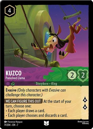 Lorcana - Kuzco (Panicked Llama) - 71/204 - Uncommon - Archazia's Island - Top CollectiblesCollectible CardsLorcana