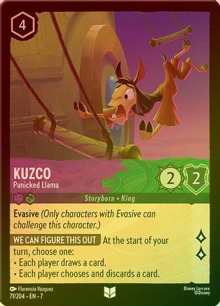 Lorcana - Kuzco (Panicked Llama) - 71/204 - Uncommon (Foil) - Archazia's Island - Top CollectiblesCollectible CardsLorcana