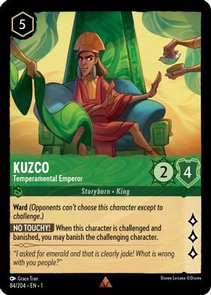 Lorcana - Kuzco (Tempermental Emperor) - 84/204 - Rare - The First Chapter - Top CollectiblesCollectible CardsLorcana