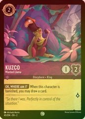 Lorcana - Kuzco (Wanted Llama) - 45/204 - Common (Foil) - Rise of the Floodborn - Top CollectiblesCollectible CardsLorcana