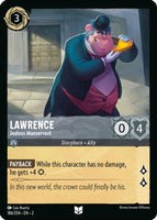 Lorcana - Lawrence (Jealous Manservant) - 186/204 - Uncommon - Rise of the Floodborn - Top CollectiblesCollectible CardsLorcana