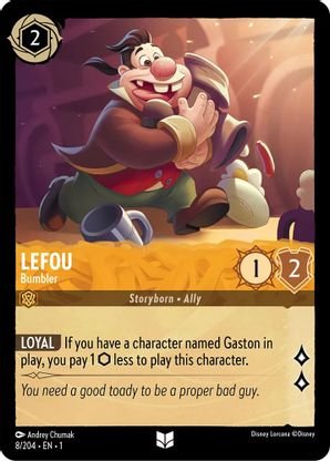 Lorcana - Lefou (Bumbler) - 8/204 - Uncommon - The First Chapter - Top CollectiblesCollectible CardsLorcana