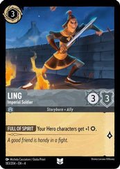 Lorcana - Ling (Imperial Soldier) - 183/204 - Uncommon - Ursula's Return - Top CollectiblesCollectible CardsLorcana