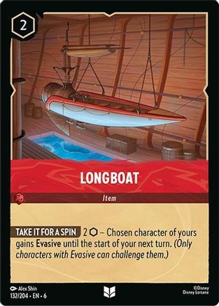 Lorcana - Longboat - 132/204 - Uncommon - Azurite Sea ( - Top CollectiblesCollectible CardsLorcana