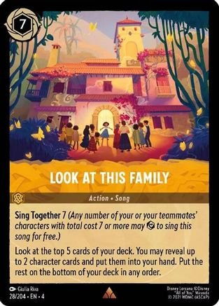 Lorcana - Look at This Family - 28/204 - Rare - Ursula's Return Top Collectibles Lorcana - Look at This Family - 28/204 - Rare - Ursula's Return Top Collectibles