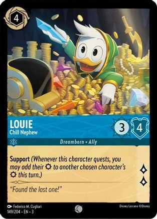 Lorcana - Louie (Chill Nephew) - 149/204 - Common - Into the Inklands - Top CollectiblesCollectible CardsLorcana