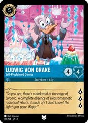 Lorcana - Ludwig Von Drake (Self - Proclaimed Genius) - 151/204 - Uncommon - Shimmering Skies - Top CollectiblesCollectible CardsLorcana