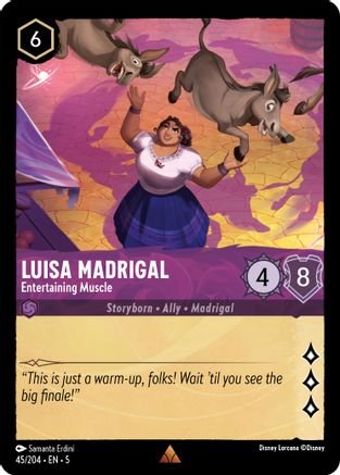 Lorcana - Luisa Madrigal (Entertaining Muscle) - 45/204 - Rare - Shimmering Skies - Top CollectiblesCollectible CardsLorcana