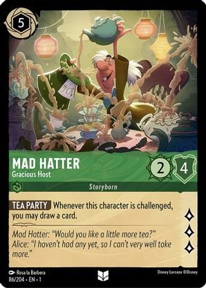 Lorcana - Mad Hatter (Gracious Host) - 86/204 - Uncommon - The First Chapter - Top CollectiblesCollectible CardsLorcana