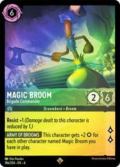 Lorcana - Magic Broom (Brigade Commander) - 186/204 - Super Rare (Foil) - Ursula's Return - Top CollectiblesCollectible CardsLorcana