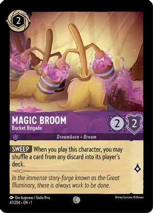 Lorcana - Magic Broom (Bucket Brigade) - 47/204 - Common - The First Chapter - Top CollectiblesCollectible CardsLorcana