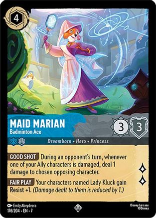 Lorcana - Maid Marian (Badminton Ace) - 176/204 - Super Rare - Archazia&