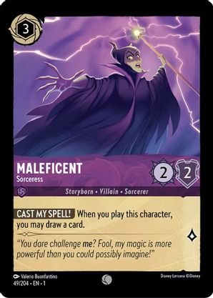 Lorcana - Maleficent (Sorceress) - 49/204 - Common - The First Chapter - Top CollectiblesCollectible CardsLorcana