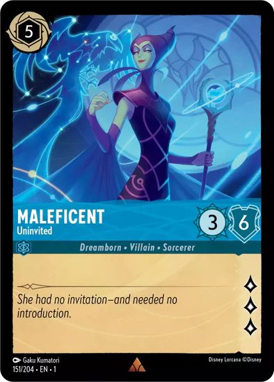 Lorcana - Maleficent (Uninvited) - 151/204 - Rare - The First Chapter - Top CollectiblesCollectible CardsLorcana