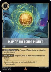 Lorcana - Map of Treasure Planet - 201/204 - Rare - Into the Inklands - Top CollectiblesCollectible CardsLorcana