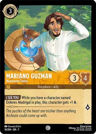 Lorcana - Mariano Guzman (Handsome Suitor) - 16/204 - Common - Archazia&
