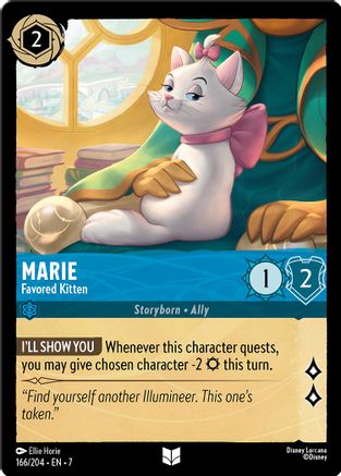 Lorcana - Marie (Favored Kitten) - 166/204 - Uncommon - Archazia's Island - Top CollectiblesCollectible CardsLorcana