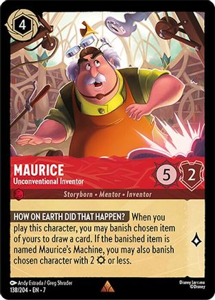 Lorcana - Maurice (Unconventional Inventor) - 138/204 - Rare - Archazia's Island - Top CollectiblesCollectible CardsLorcana
