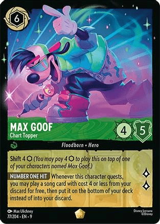Lorcana - Max Goof (Chart Topper) - 77/204 - Legendary - Fabled - Top CollectiblesCollectible CardsLorcana