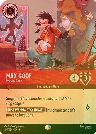 Lorcana - Max Goof (Rockin' Teen) - 214/204 - Epic (Foil) - Fabled - Top CollectiblesCollectible CardsLorcana