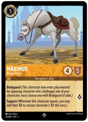 Lorcana - Maximus (Palace Horse) - 10/204 - Super Rare - The First Chapter (Copy) - Top CollectiblesCollectible CardsLorcana