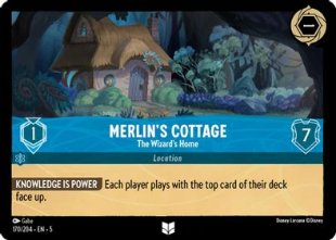 Lorcana - Merlin's Cottage (The Wizard's Home) - 170/204 - Uncommon - Shimmering Skies - Top CollectiblesCollectible CardsLorcana