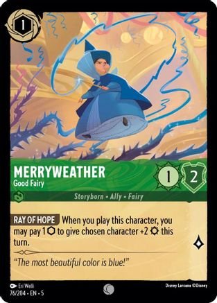 Lorcana - Merryweather (Good Fairy) - 76/204 - Common - Shimmering Skies - Top CollectiblesCollectible CardsLorcana