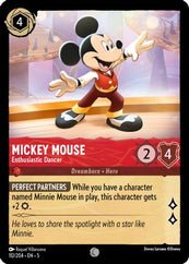 Lorcana - Mickey Mouse (Enthusiastic Dancer) - 112/204 - Common - Shimmering Skies - Top CollectiblesCollectible CardsLorcana