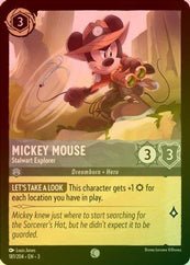 Lorcana - Mickey Mouse (Stalwart Explorer) - 181/204 - Common (Foil) - Into the Inklands - Top CollectiblesCollectible CardsLorcana