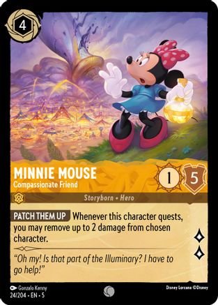 Lorcana - Minnie Mouse (Compassionate Friend) - 24/204 - Common - Shimmering Skies - Top CollectiblesCollectible CardsLorcana