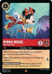 Lorcana - Minnie Mouse (Wide - Eyed Diver) - 114/204 - Rare - Rise of the Floodborn - Top CollectiblesCollectible CardsLorcana