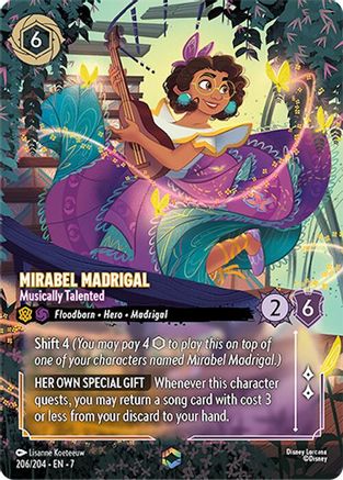 Lorcana - Mirabel Madrigal (Musically Talented) - 206/204 - Enchanted - Archazia's Island - Top CollectiblesCollectible CardsLorcana