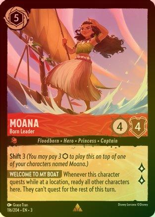 Lorcana - Moana (Born Leader) - 116/204 - Rare (Foil) - Into the Inklands - Top CollectiblesCollectible CardsLorcana