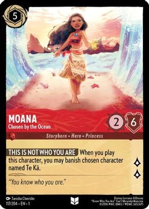 Lorcana - Moana (Chosen by the Ocean) - 117/204 - Uncommon - The First Chapter - Top CollectiblesCollectible CardsLorcana