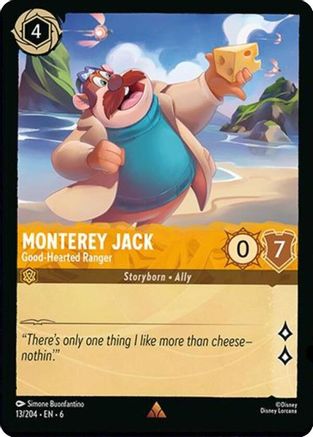 Lorcana - Monterey Jack (Good - Hearted Ranger) - 13/204 - Rare - Azurite Sea - Top CollectiblesCollectible CardsLorcana