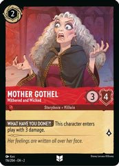 Lorcana - Mother Gothel (Withered and Wicked) - 116/204 - Uncommon - Rise of the Floodborn - Top CollectiblesCollectible CardsLorcana