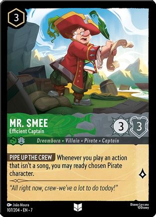 Lorcana - Mr. Smee (Efficient Captain) - 107/204 - Uncommon - Archazia&
