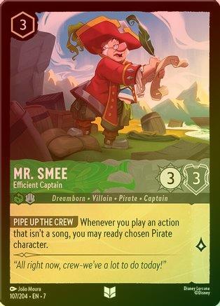 Lorcana - Mr. Smee (Efficient Captain) - 107/204 - Uncommon (Foil) - Archazia's Island - Top CollectiblesCollectible CardsLorcana