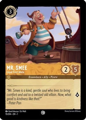 Lorcana - Mr. Smee (Loyal First Mate) - 15/204 - Common - The First Chapter - Top CollectiblesCollectible CardsLorcana