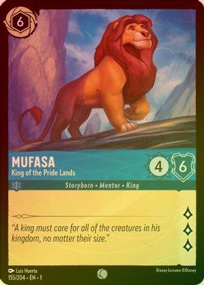 Lorcana - Mufasa (King of the Pride Lands) - 155/204 - Common (Foil) - The First Chapter - Top CollectiblesCollectible CardsLorcana