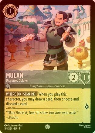 Lorcana - Mulan (Disguised Soldier) - 193/204 - Common (Foil) - Archazia's Island - Top CollectiblesCollectible CardsLorcana