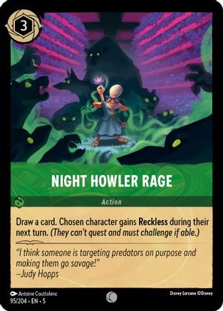 Lorcana - Night Howler Rage - 95/204 - Common - Shimmering Skies - Top CollectiblesCollectible CardsLorcana