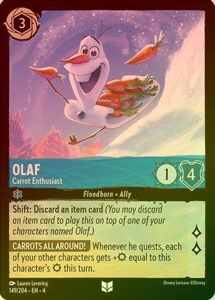 Lorcana - Olaf (Carrot Enthusiast) - 149/204 - Uncommon (Foil) - Ursula&