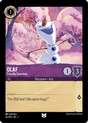 Lorcana - Olaf (Friendly Snowman) - 52/204 - Uncommon - The First Chapter - Top CollectiblesCollectible CardsLorcana