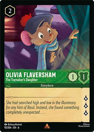 Lorcana - Olivia Flaversham (The Toymaker's Daughter) - 92/204 - Rare - Azurite Sea - Top CollectiblesCollectible CardsLorcana